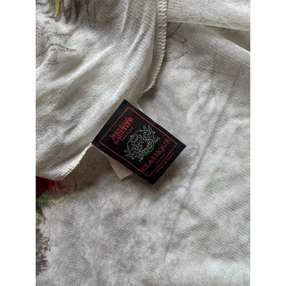 Vtg Jean Paul Gaultier Classique mesh large scarf runway collection floral print - Picture 6 of 13